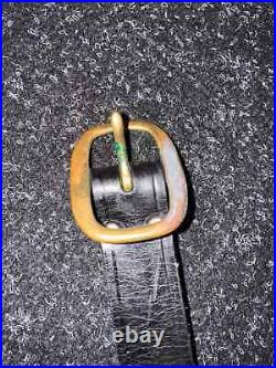 Antique Horse Sleigh Bells Double Leather strap Brass 23 Bells Graduated, 6 ft