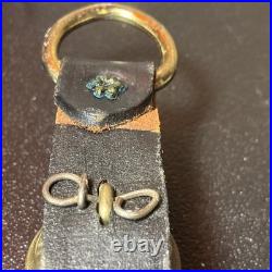 Antique Horse Sleigh Bells Leather Strap Brass Graduated Sizes 23'Long
