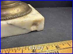 Antique Hotel Desk Bell, Plymouth Rock Hotel, MA, Brass & Marble, Working