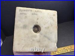Antique Hotel Desk Bell, Plymouth Rock Hotel, MA, Brass & Marble, Working