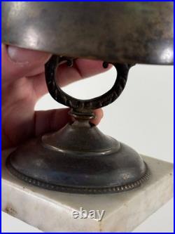 Antique Hotel General Store Counter Brass Bell with Marble Base LOUD nice