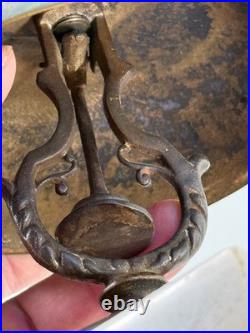Antique Hotel General Store Counter Brass Bell with Marble Base LOUD nice