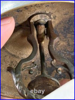 Antique Hotel General Store Counter Brass Bell with Marble Base LOUD nice