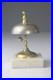Antique Hotel Inn Front Desk Service Brass Bell White Marble Base WORKS