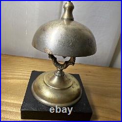 Antique Hotel Service Front Desk Counter Top Bell with Brass? Appears to be 1908