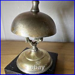 Antique Hotel Service Front Desk Counter Top Bell with Brass? Appears to be 1908