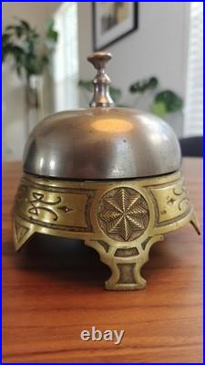 Antique Hotel Store Desk Countertop Bell by Meriden 6? Height x 6.25? Diameter