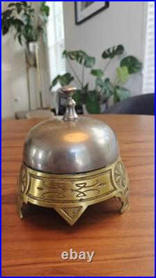 Antique Hotel Store Desk Countertop Bell by Meriden 6? Height x 6.25? Diameter