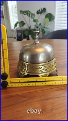 Antique Hotel Store Desk Countertop Bell by Meriden 6? Height x 6.25? Diameter