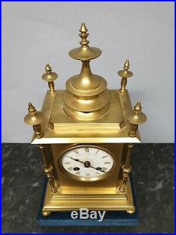Antique Howel James & Co. Brass French Mantle Bell Strike Table clock