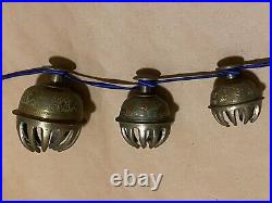 Antique India Temple Elephant Claw Bells Different Sizes Solid Brass Enamel Lot7