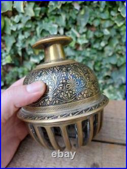 Antique Indian Elephant Bell 1.8 Kgs Large Brass Hindu Indian Claw Bell Temple