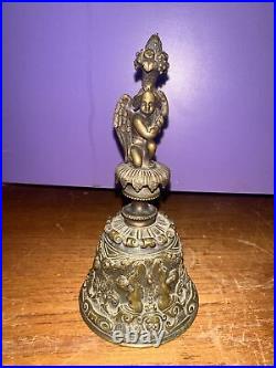 Antique Italian Bronze Bell Cherub