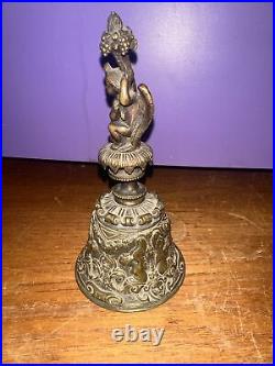 Antique Italian Bronze Bell Cherub