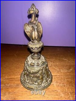 Antique Italian Bronze Bell Cherub