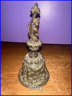 Antique Italian Bronze Bell Cherub