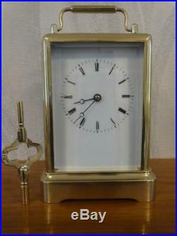 Antique Japy Freres one piece bell striking carriage clock c 1860 overhauled