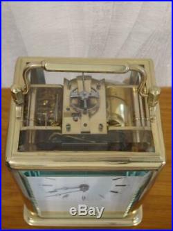 Antique Japy Freres one piece bell striking carriage clock c 1860 overhauled