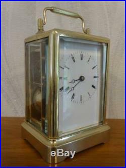 Antique Japy Freres one piece bell striking carriage clock c 1860 overhauled