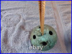 Antique Large Bronze Crotal Bell /Rumbler Bell 4.5 x 4 Dia Inner Wooden Ball