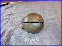 Antique Large Bronze Crotal Bell /Rumbler Bell 4.5 x 4 Dia Inner Wooden Ball