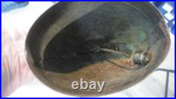 Antique Large Hand-Forged European CowithOx Bell Leather Strap Brass Buckle VGC