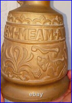 Antique Large Heavy Angel Brass Monastery Bell QUI ME TANGIT VOCEM MEAM AUDIT