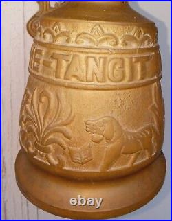 Antique Large Heavy Angel Brass Monastery Bell QUI ME TANGIT VOCEM MEAM AUDIT