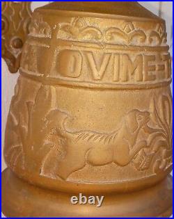 Antique Large Heavy Angel Brass Monastery Bell QUI ME TANGIT VOCEM MEAM AUDIT