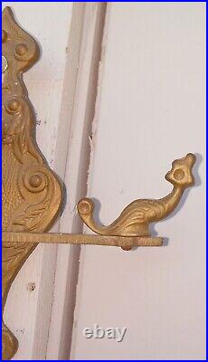 Antique Large Heavy Angel Brass Monastery Bell QUI ME TANGIT VOCEM MEAM AUDIT