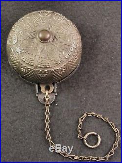 Antique Late 1800's Brass Door Bell + Pull Working RING