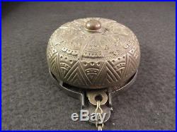 Antique Late 1800's Brass Door Bell + Pull Working RING