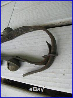 Antique Leather Strap With Buckle Of 25 Brass Sleigh Bells