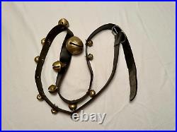 Antique Leather Strap with 13 Bronze Norwegian Bells