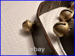 Antique Leather Strap with 13 Bronze Norwegian Bells