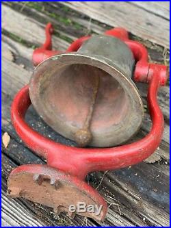Antique Locomotive Steam Engine Brass Train Bell great action and tone