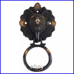 Antique Look Brass Cat Look Door Knocker Ring Door Bell Home Decor