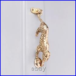Antique Look Brass Golden Leopard Door Knocker Door Bell Home Decor