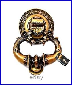 Antique Look Brass Twin Dragon Design Door Knocker Door Bell Home Decor
