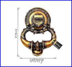 Antique Look Brass Twin Dragon Design Door Knocker Door Bell Home Decor