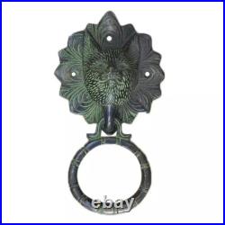 Antique Look Patina Brass Cat Look Door Knocker Ring Door Bell Home Decor Antique Look Patina Brass Cat Look Door Knocker Ring Door Bell Home Decor