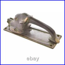 Antique Look Patina Brass Elephant Door Knocker Door Bell Home Decor