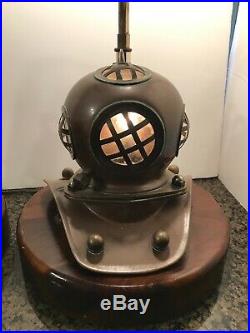 Antique Maritime Bell Helmet Brass Diving Lamps
