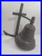 Antique Maritime Nautical Ship Brass/Bronze Bell with Anchor Wall Mount Heavy