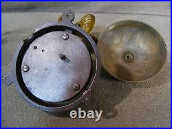 Antique Mechanical Doorbell Lot Bells Turnkeys Parts Brass 7 Items 1800`s
