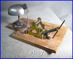 Antique Mechanical Doorbell Lot Bells Turnkeys Parts Brass 7 Items 1800`s
