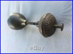 Antique Metal Brass Door Knob Push Button Door Bell Vtg 334-19J