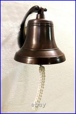 Antique Metal Ship Bell Nautical Hanging Door Bell With Wall Mounted Decor Gift