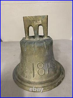 Antique Mexican Spanish Colonial Mission Church Bronze Bell 8 High Date 1810