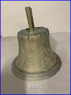 Antique Mexican Spanish Colonial Mission Church Bronze Bell 8 High Date 1810